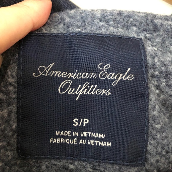 American Eagle Navy Blue & Hot Pink Hoodie - Picture 4 of 5